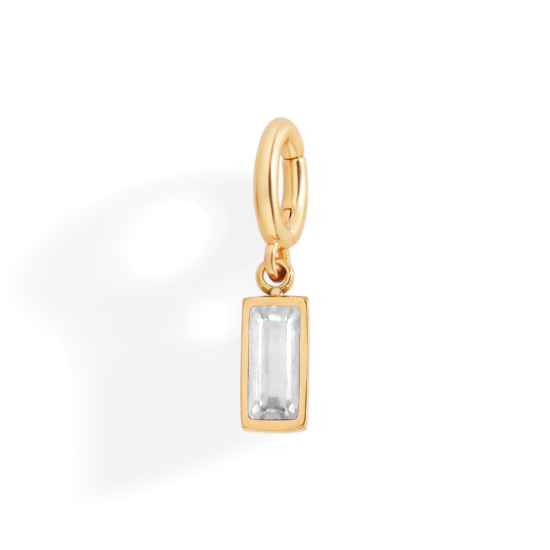 Mint & Lily Dainty Baguette Birthstone Charm