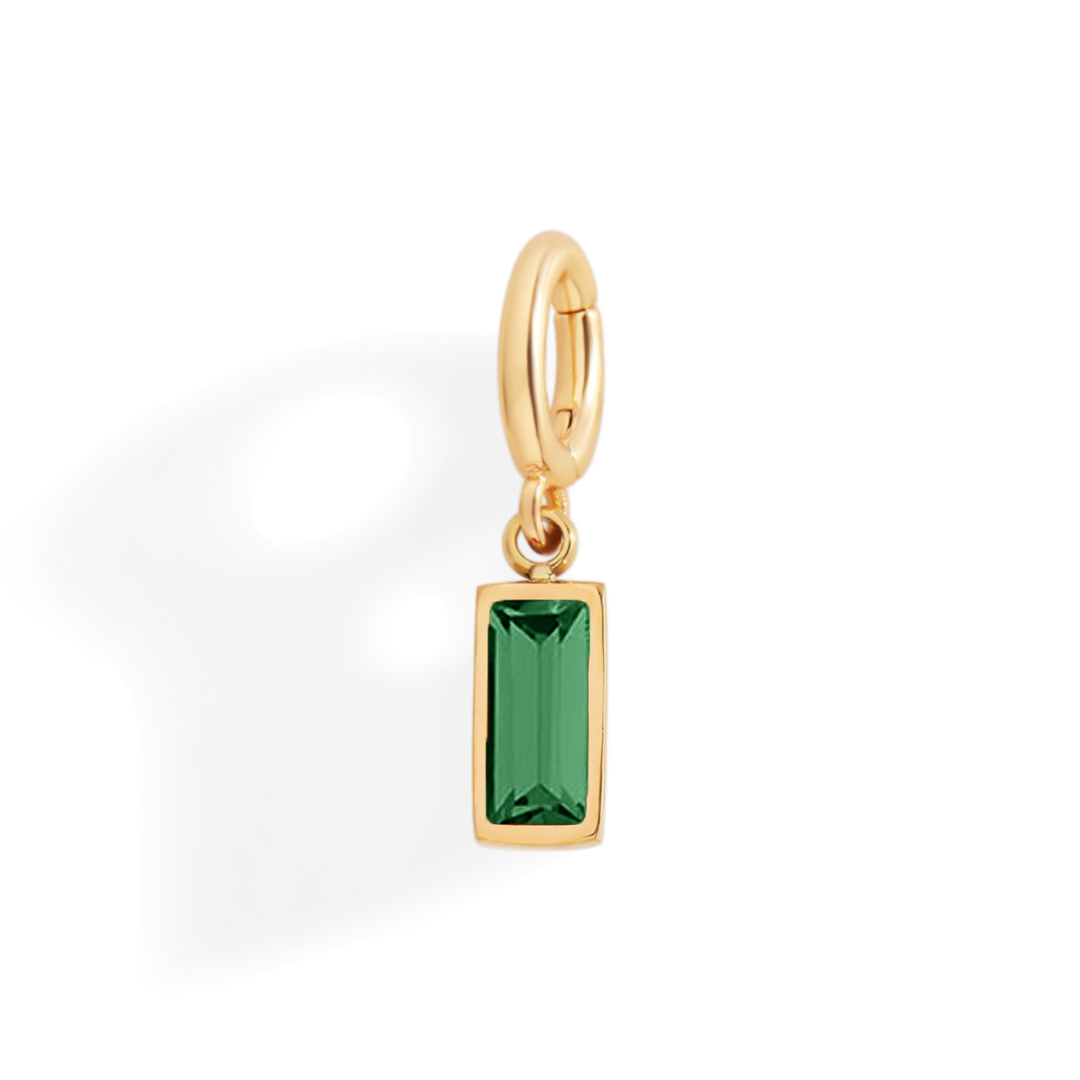 Mint & Lily Dainty Baguette Birthstone Charm