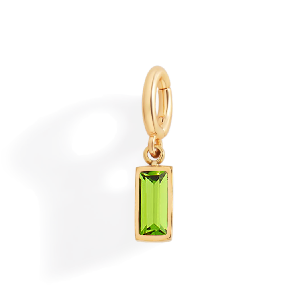 Mint & Lily Dainty Baguette Birthstone Charm