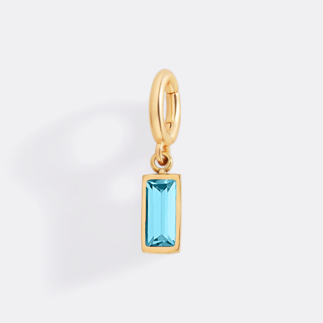Mint & Lily Dainty Baguette Birthstone Charm