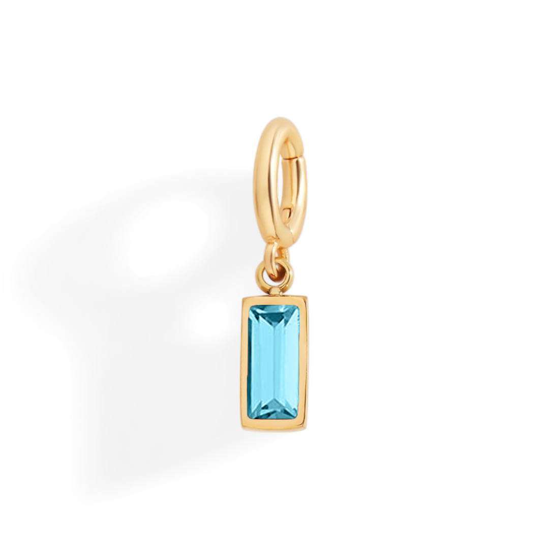 Mint & Lily Dainty Baguette Birthstone Charm