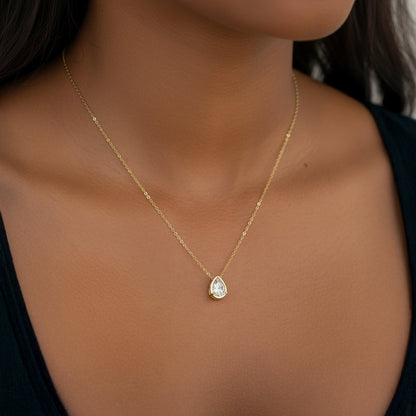 Mint & Lily Diamond Teardrop Necklace