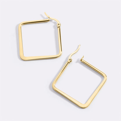 Mint & Lily Geometric Girl Boss Hoop Earrings