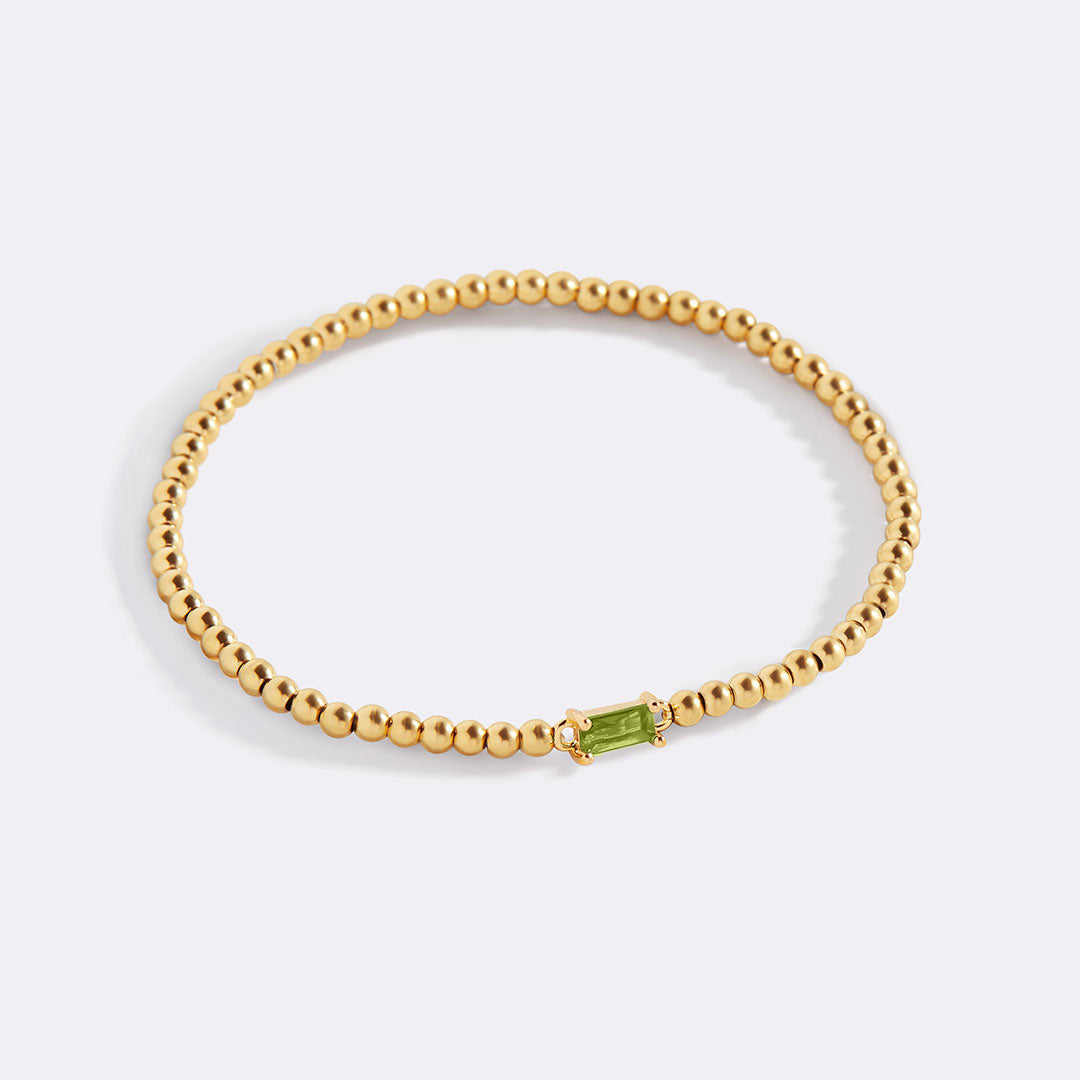 Mint & Lily Gold Beaded Birthstone Bracelet