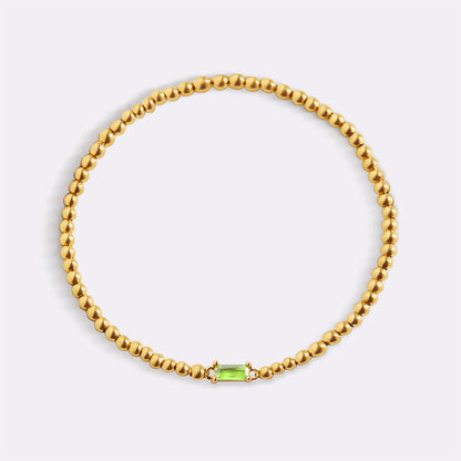Mint & Lily Gold Beaded Birthstone Bracelet