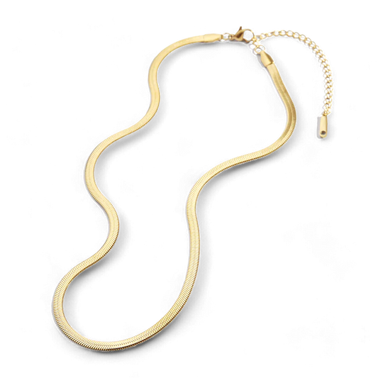 Mint & Lily Herringbone Gold Chain Necklace