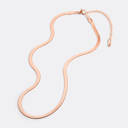 Mint & Lily Herringbone Gold Chain Necklace