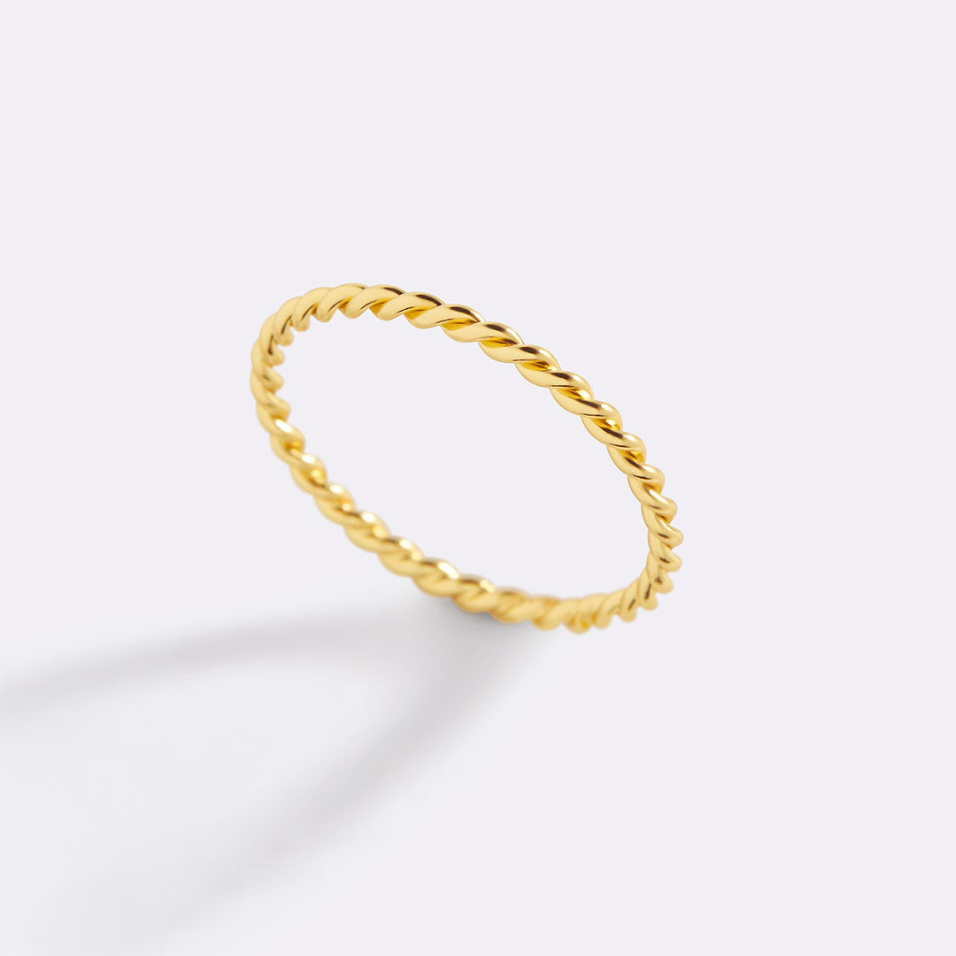 Mint & Lily Dainty Braided Stacking Ring
