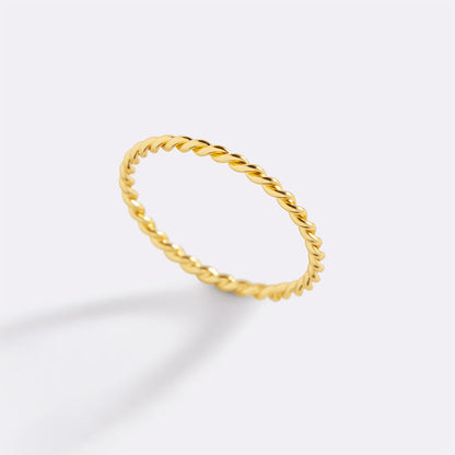 Mint & Lily Dainty Braided Stacking Ring