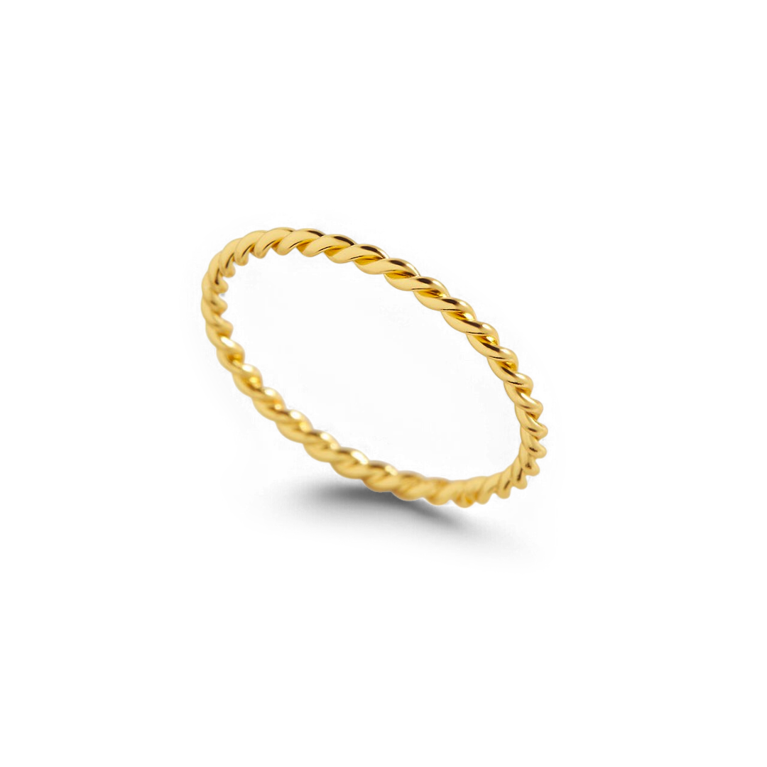Mint & Lily Dainty Braided Stacking Ring