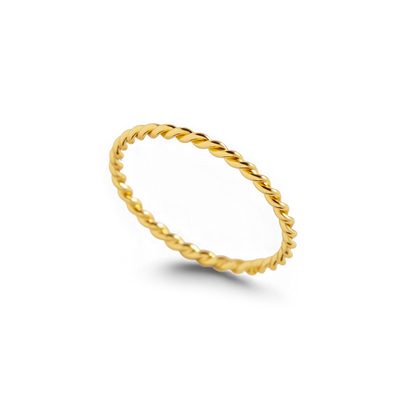 Mint & Lily Dainty Braided Stacking Ring