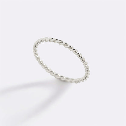Mint & Lily Dainty Braided Stacking Ring