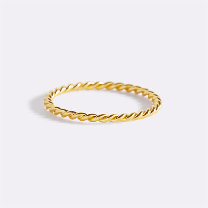 Mint & Lily Dainty Braided Stacking Ring