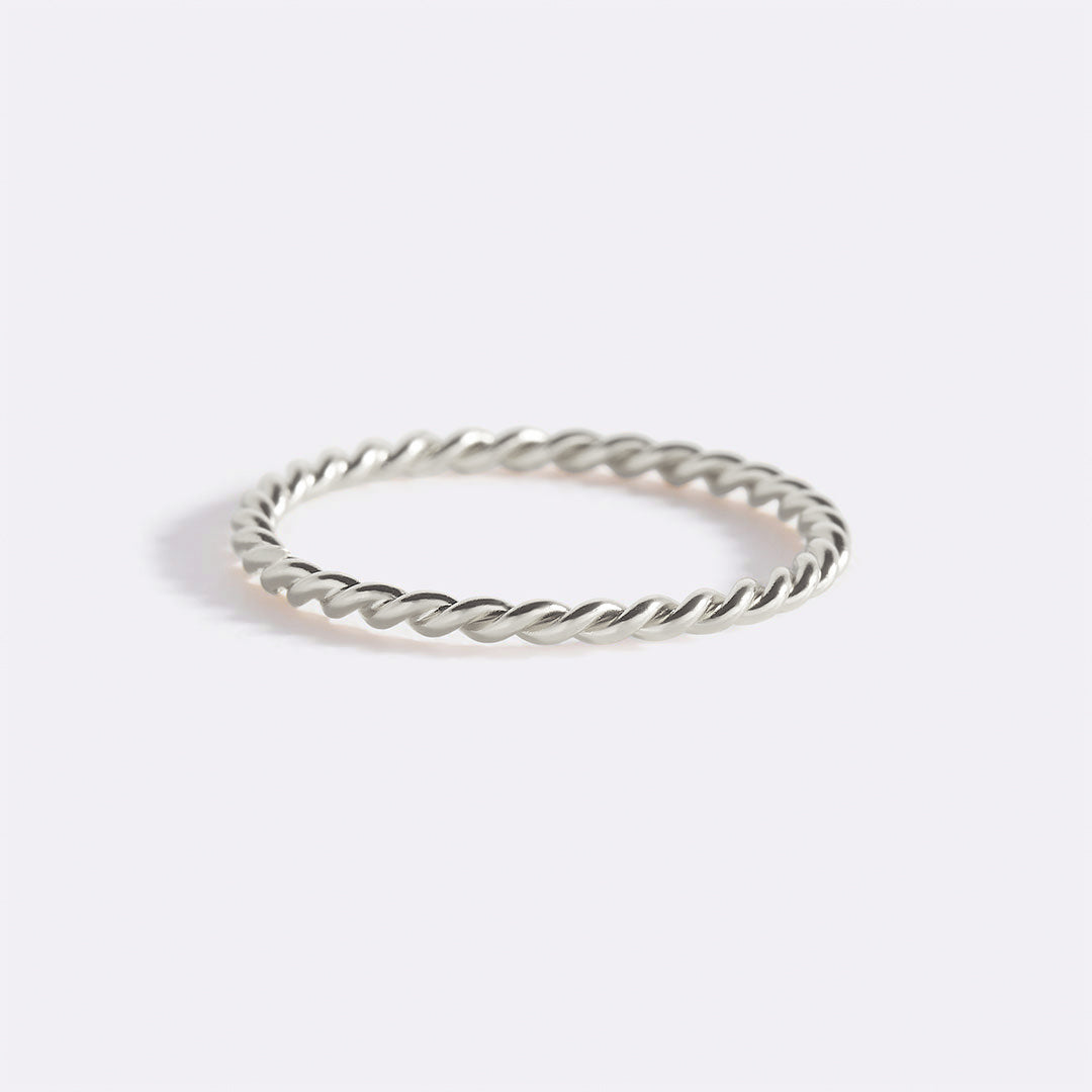 Mint & Lily Dainty Braided Stacking Ring