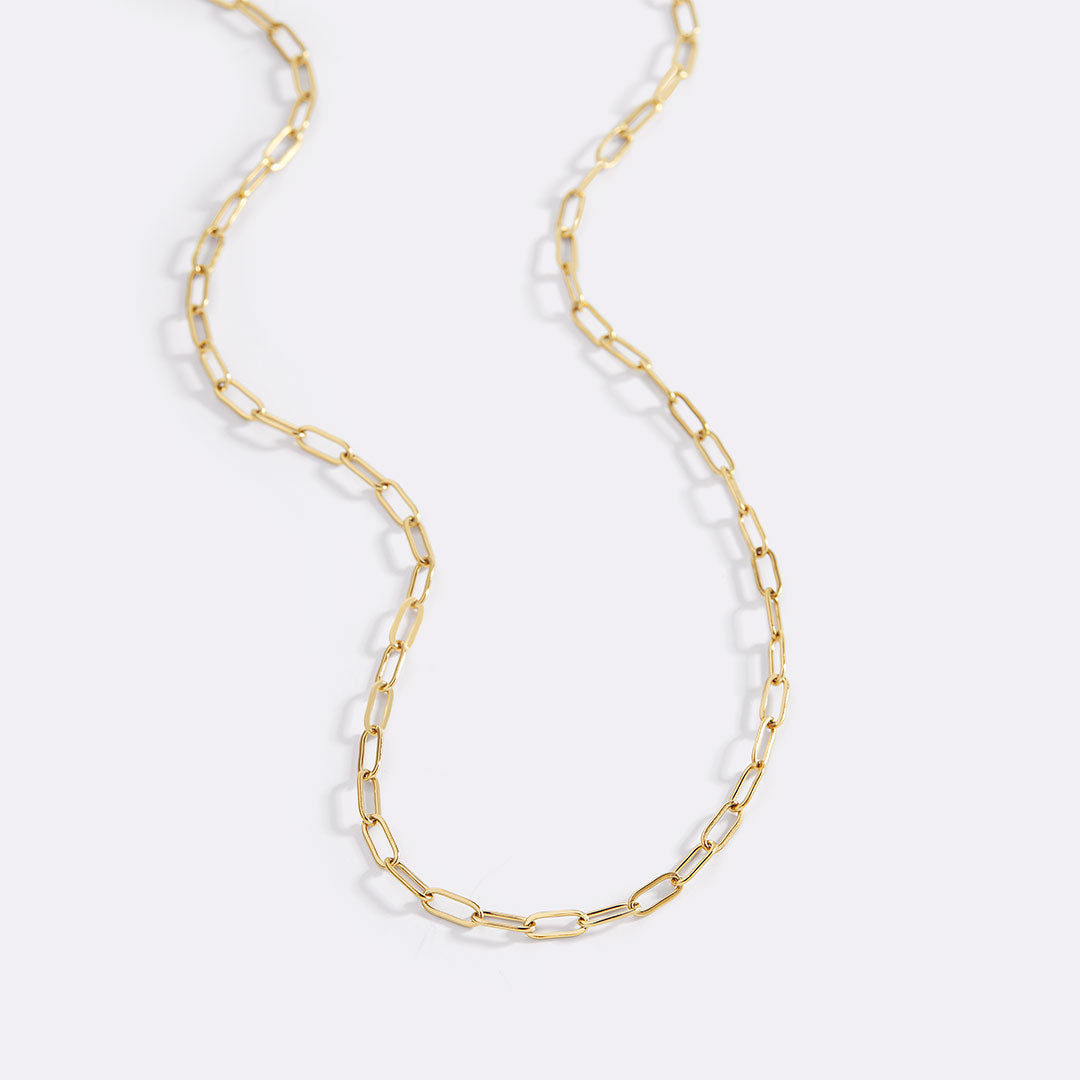 Mint & Lily Thin Paperclip Necklace