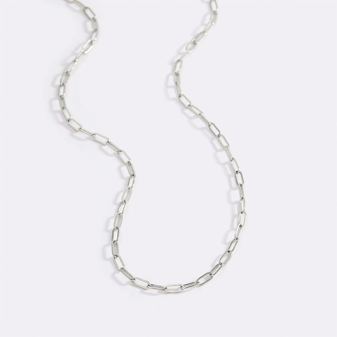 Mint & Lily Thin Paperclip Necklace