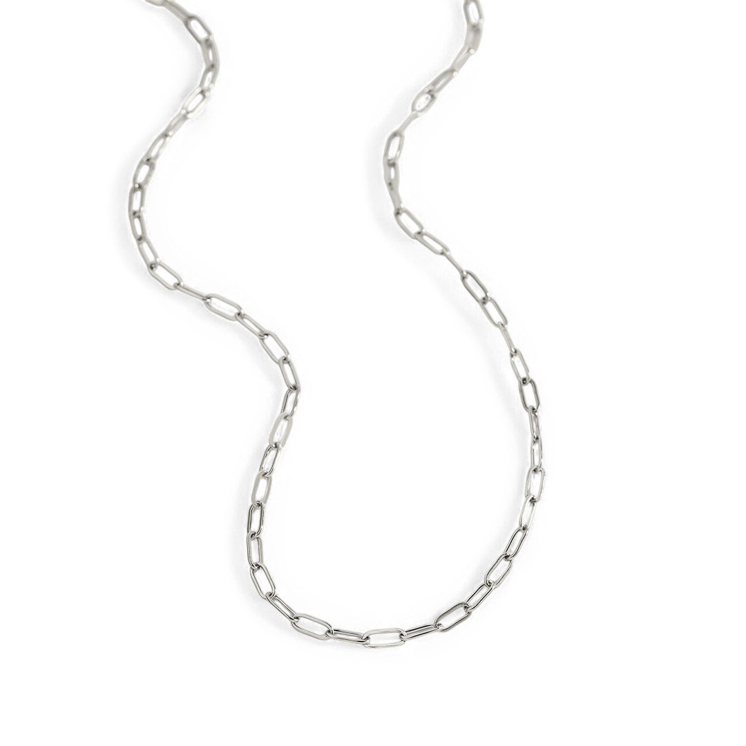 Mint & Lily Thin Paperclip Necklace