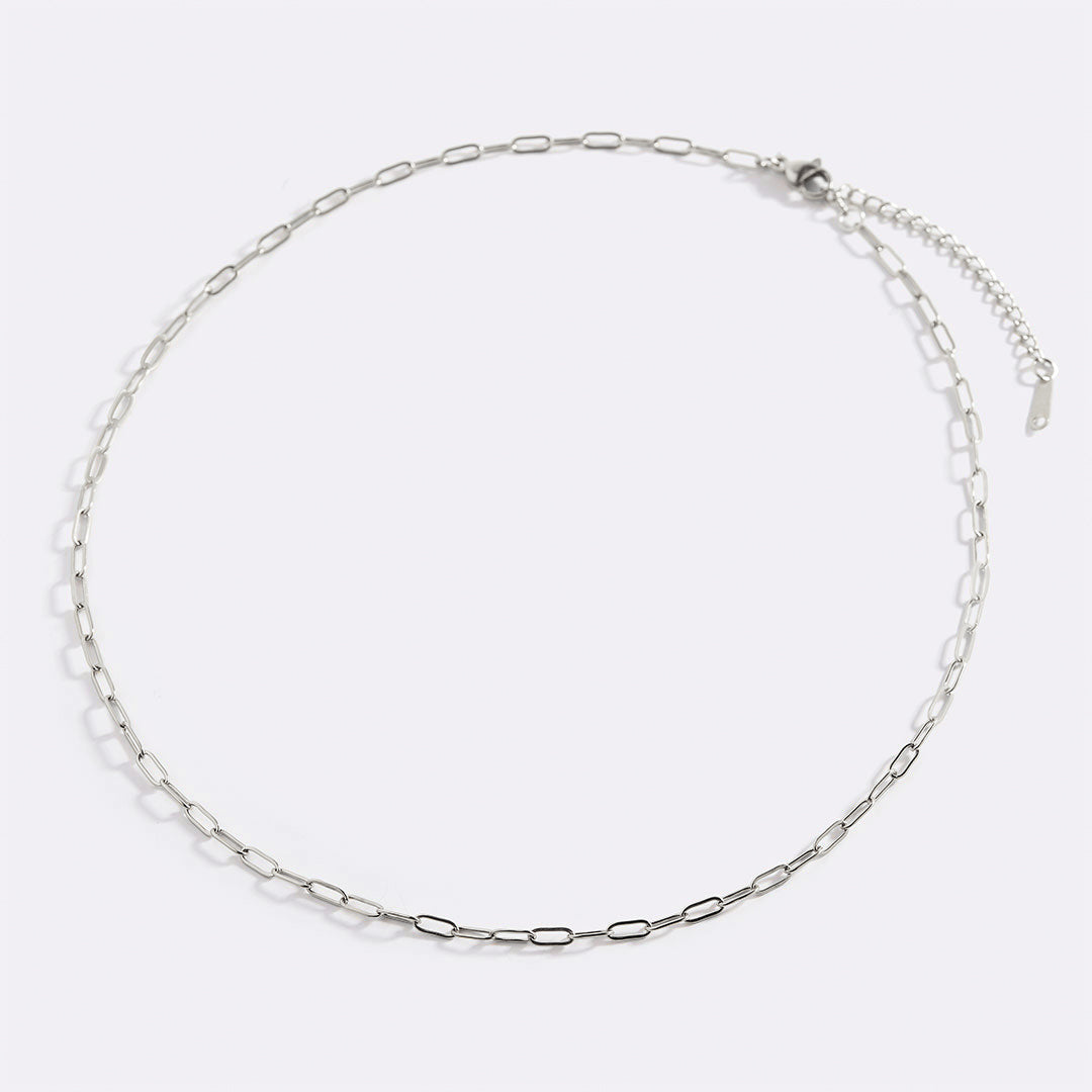 Mint & Lily Thin Paperclip Necklace