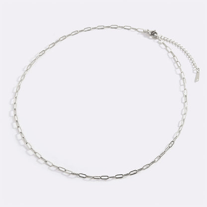 Mint & Lily Thin Paperclip Necklace