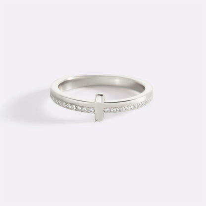 Mint & Lily Let God Be In Control Golden Cross Ring