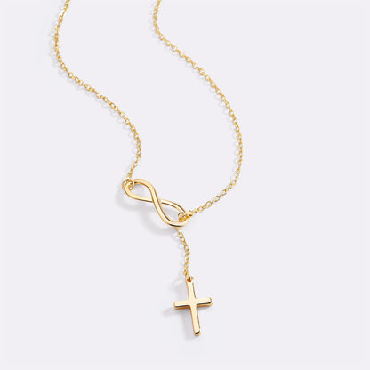 Mint & Lily Infinity Cross Pendant Necklace