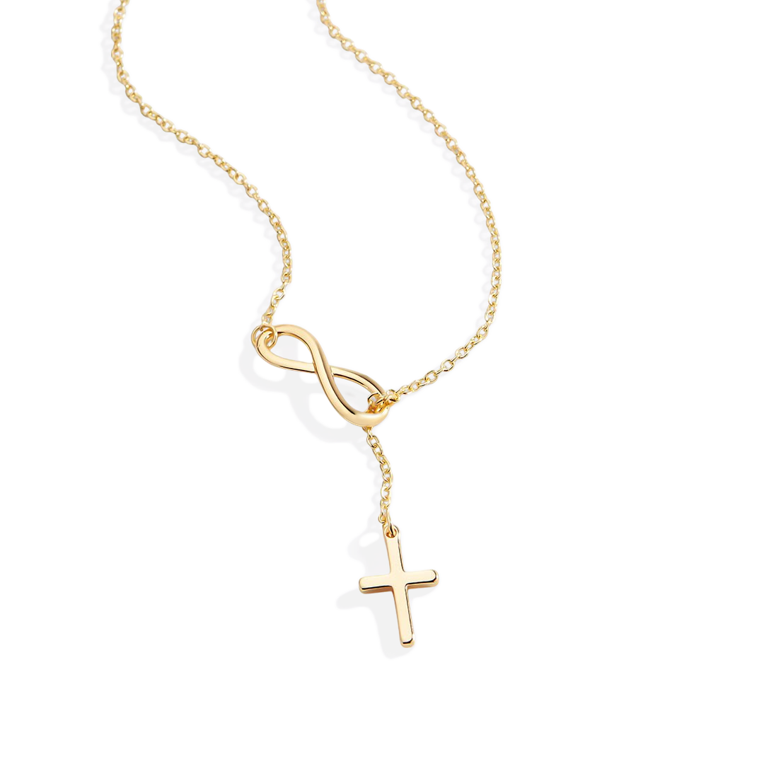 Mint & Lily Infinity Cross Pendant Necklace
