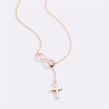 Mint & Lily Infinity Cross Pendant Necklace