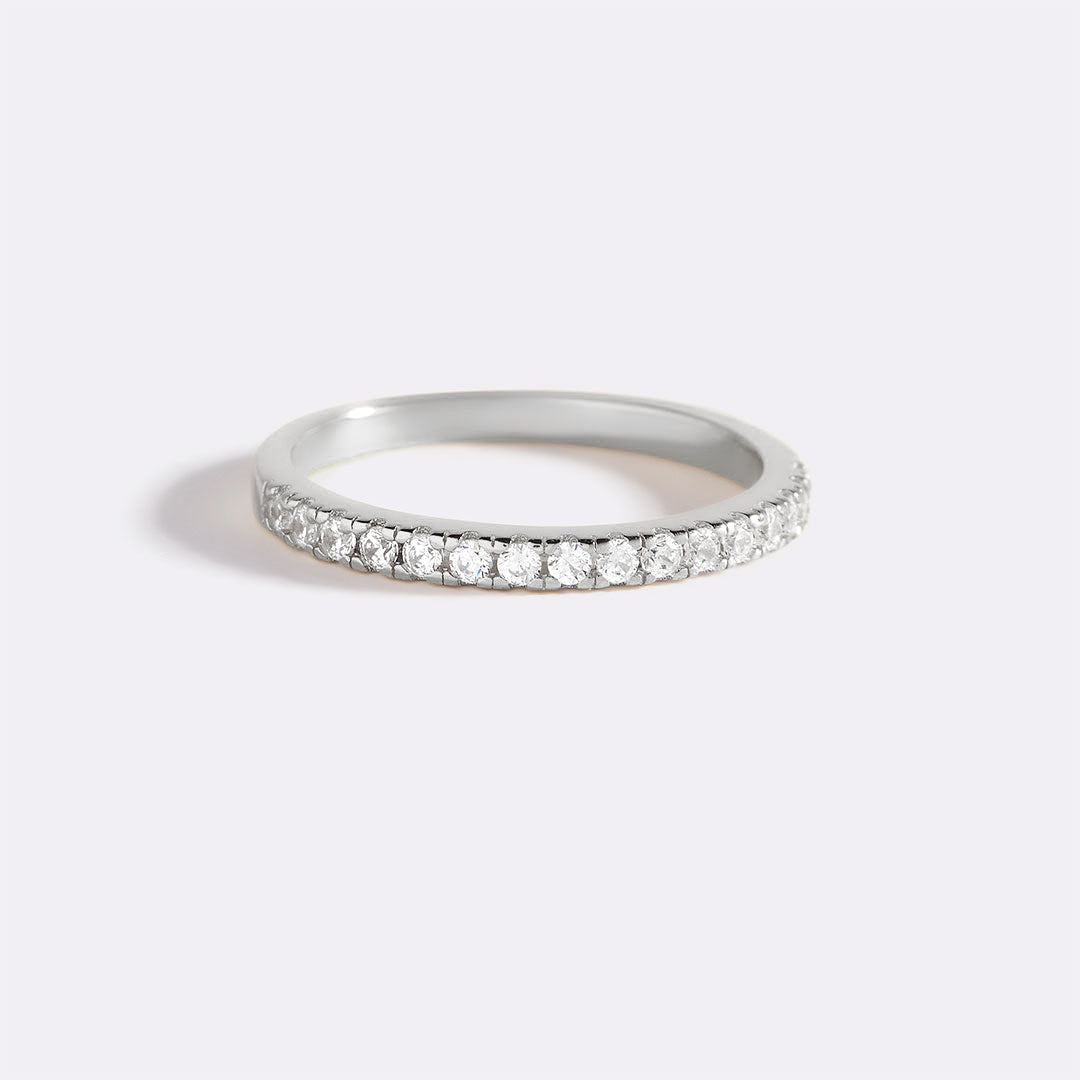 Mint & Lily Micro Pavé Eternity Stacking Ring