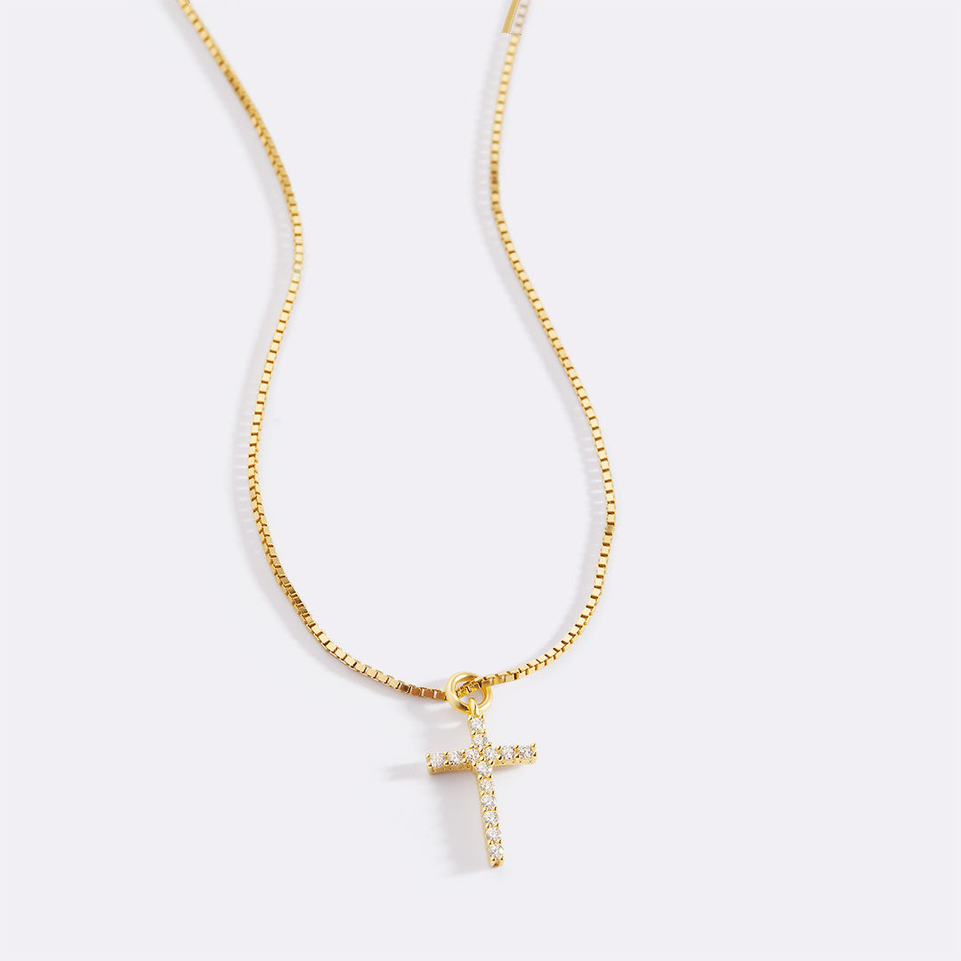 Mint & Lily Pave Cross Necklace