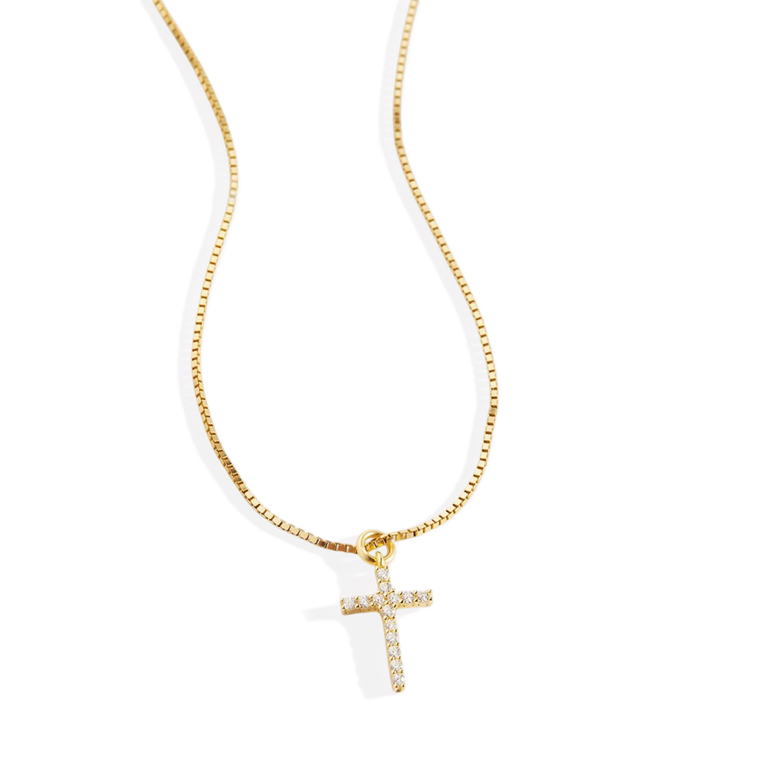 Mint & Lily Pave Cross Necklace