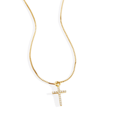 Mint & Lily Pave Cross Necklace