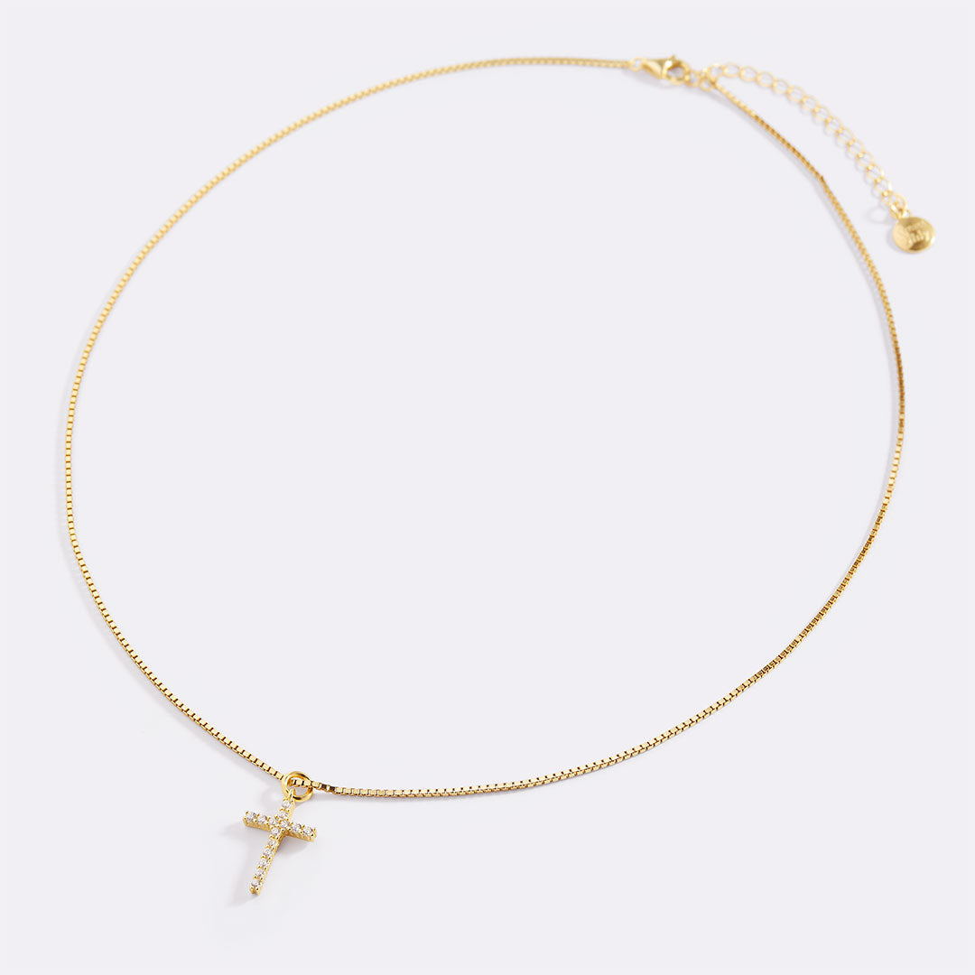 Mint & Lily Pave Cross Necklace