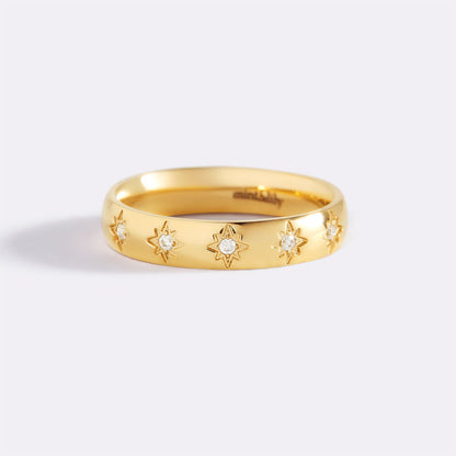 Star Set Stacking Ring