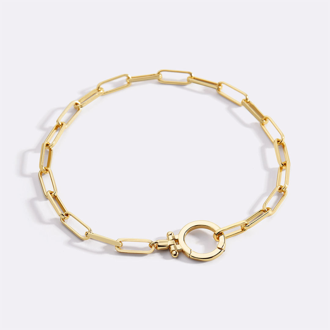 Mint & Lily Mint Paperclip Bracelet