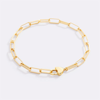 Mint & Lily Heart Padlock Bracelet