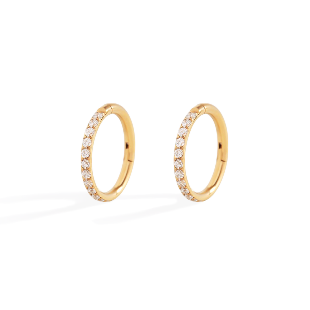 Mint & Lily Eternity Crystal Cartilage Hoop Earrings | 16g