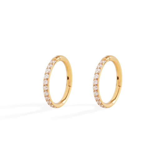Mint & Lily Eternity Crystal Cartilage Hoop Earrings | 16g