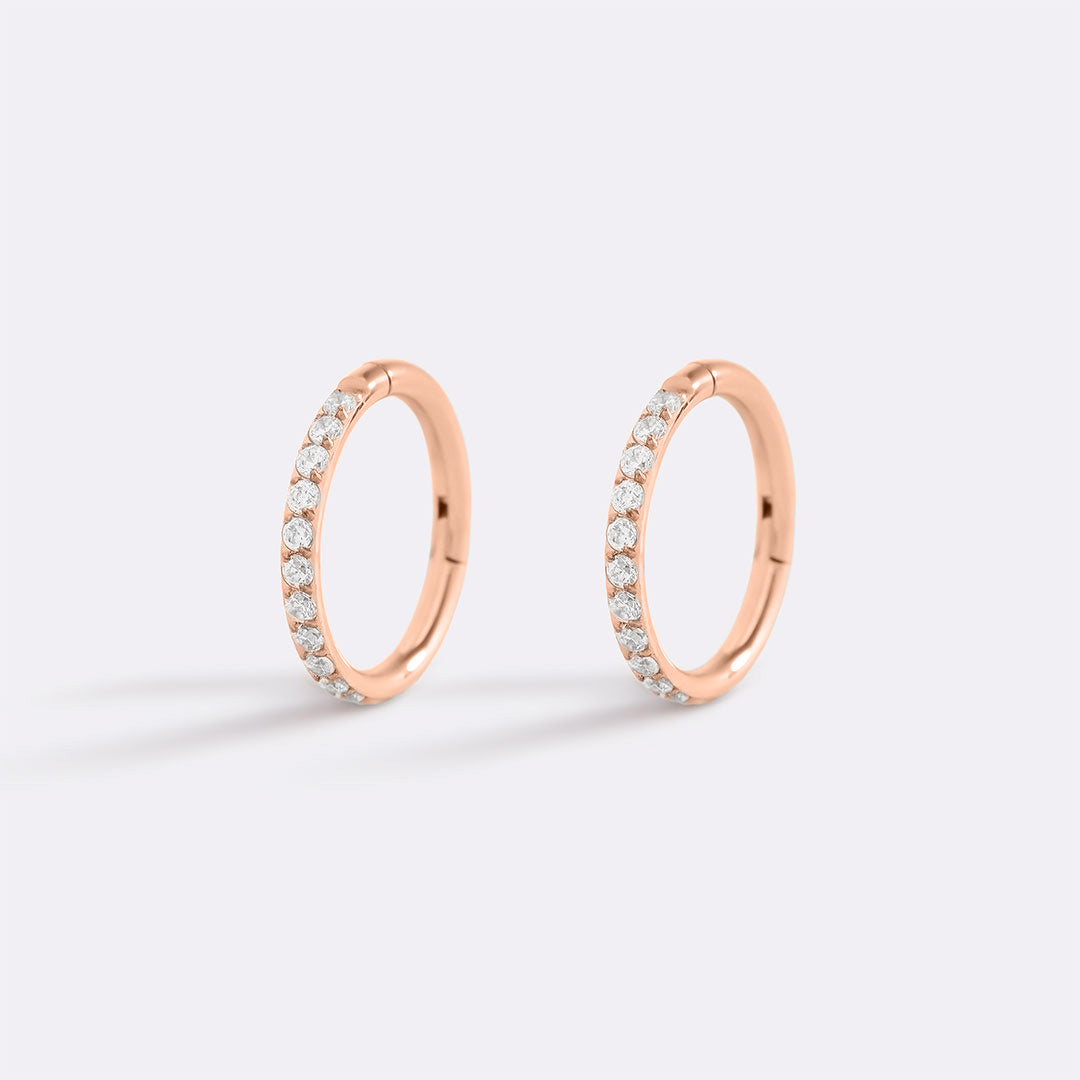 Mint & Lily Eternity Crystal Cartilage Hoop Earrings | 16g
