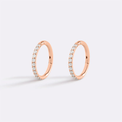 Mint & Lily Eternity Crystal Cartilage Hoop Earrings | 16g
