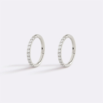 Mint & Lily Eternity Crystal Cartilage Hoop Earrings | 16g