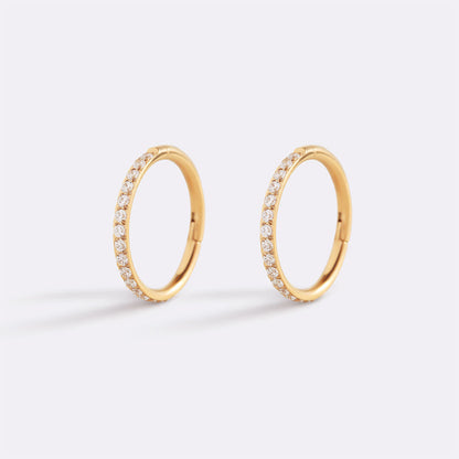 Mint & Lily Eternity Crystal Cartilage Hoop Earrings | 16g