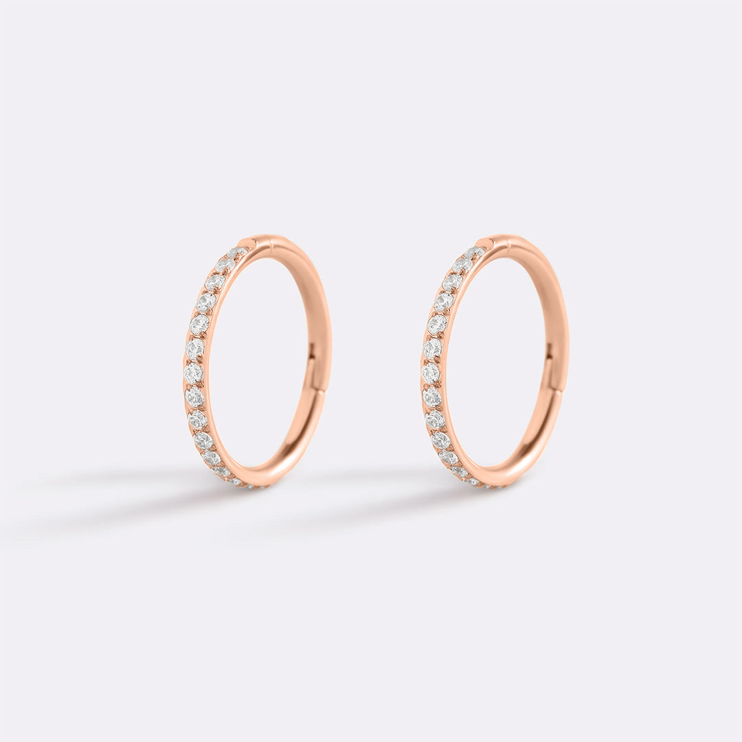 Mint & Lily Eternity Crystal Cartilage Hoop Earrings | 16g
