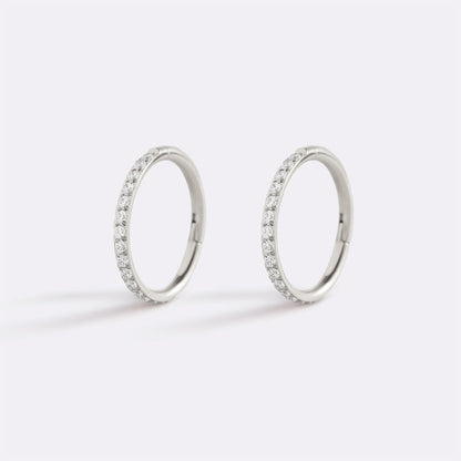 Mint & Lily Eternity Crystal Cartilage Hoop Earrings | 16g