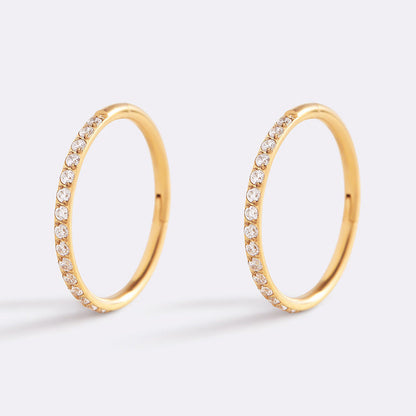 Mint & Lily Eternity Crystal Cartilage Hoop Earrings | 16g