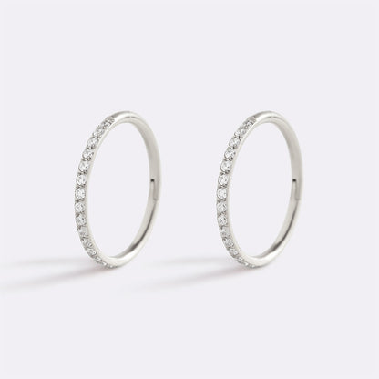 Mint & Lily Eternity Crystal Cartilage Hoop Earrings | 16g