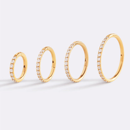 Mint & Lily Eternity Crystal Cartilage Hoop Earrings | 16g