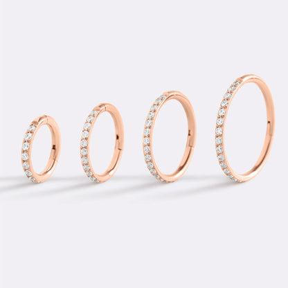 Mint & Lily Eternity Crystal Cartilage Hoop Earrings | 16g