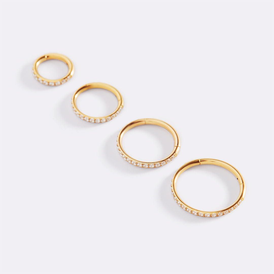 Mint & Lily Eternity Crystal Cartilage Hoop Earrings | 16g