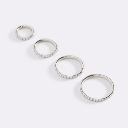 Mint & Lily Eternity Crystal Cartilage Hoop Earrings | 16g