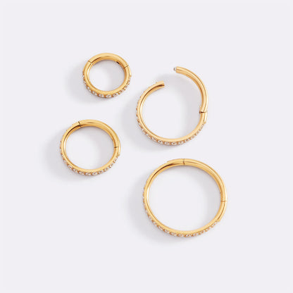 Mint & Lily Eternity Crystal Cartilage Hoop Earrings | 16g
